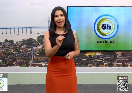 Jornal 6h Notícias foi apresentado por Bárbara Mitoso – Foto: Reprodução/TV Norte Amazonas