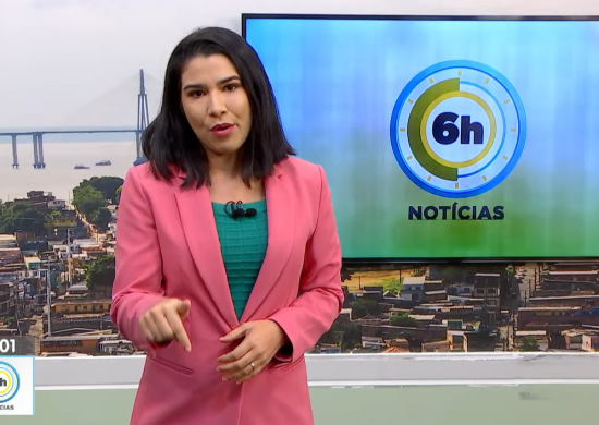 Jornal 6h Notícias foi apresentado por Bárbara Mitoso – Foto: Reprodução/TV Norte Amazonas