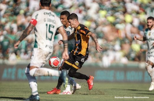 Novorizontino marcou gol no Palmeiras no último minuto do jogo - Foto: Reprodução/X @novorizontino