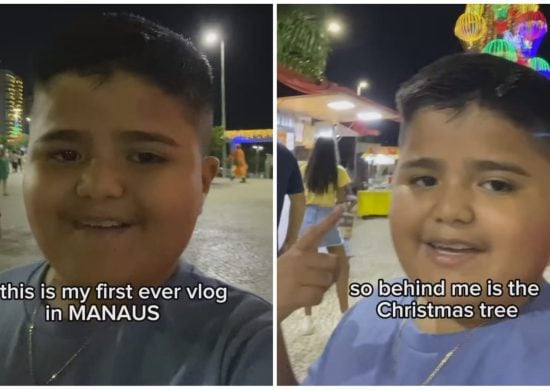 Luan fez um vlog em inglês apresentando a decoração natalina em Manaus - Foto: Reprodução/Instagram/@eu_lunatico