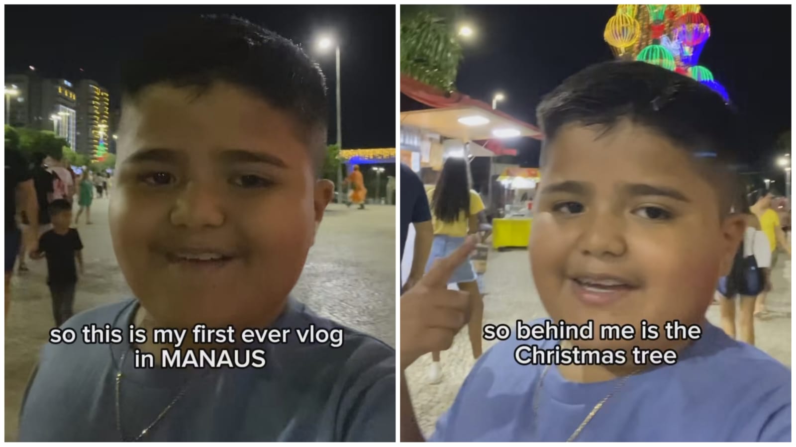 Luan fez um vlog em inglês apresentando a decoração natalina em Manaus - Foto: Reprodução/Instagram/@eu_lunatico