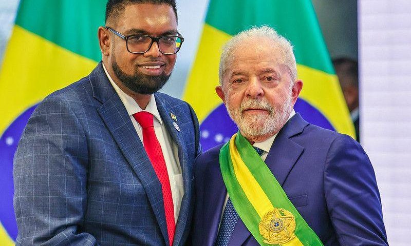 Lula e presidente da Guiana, Mohamed Irfaan Ali, se reúnem para falar sobre Essequibo -Foto: Ricardo Stuckert/ Presidência da República