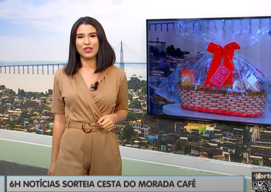 O jornal 6h Notícias é apresentado por Bárbara Mitoso - Foto: Reprodução/TV Norte Amazonas