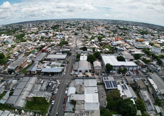 Previsão do tempo: Vista aérea do bairro Praça 14 em Manaus-Foto: Gildo Smith/Semacc