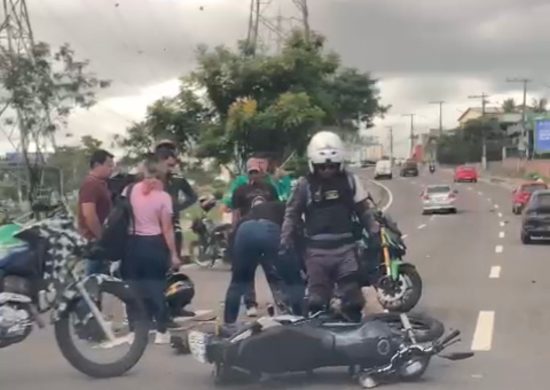 Acidente com motociclista na avenida das Torres - Foto: Katlen Salles