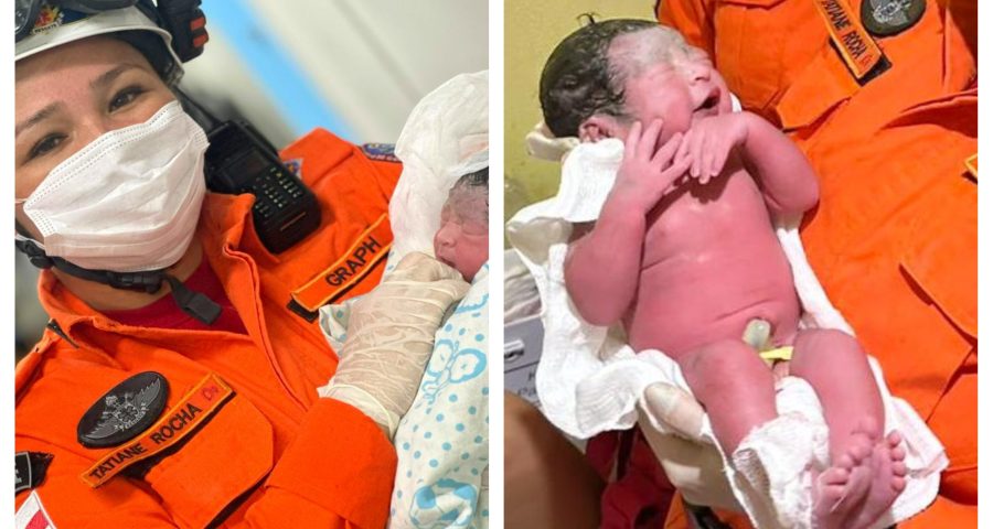 Após parto, mãe e bebê foram levados para maternidade - Foto: Divulgação/CBMAM