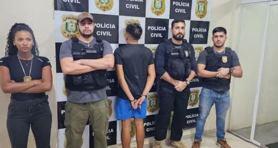 Suspeito foi preso pela polícia