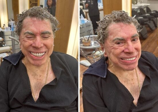 Silvio Santos foi ao salão pintar o cabelo