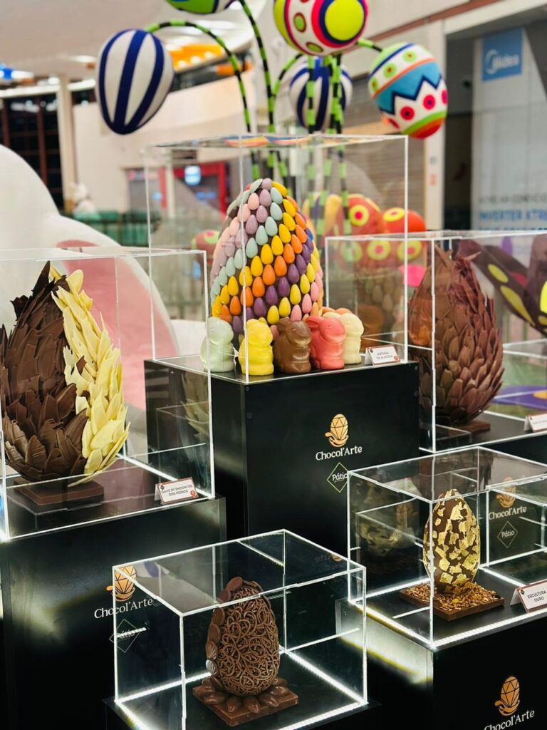 Exposição de ovos de chocolate - Foto: Divulgação