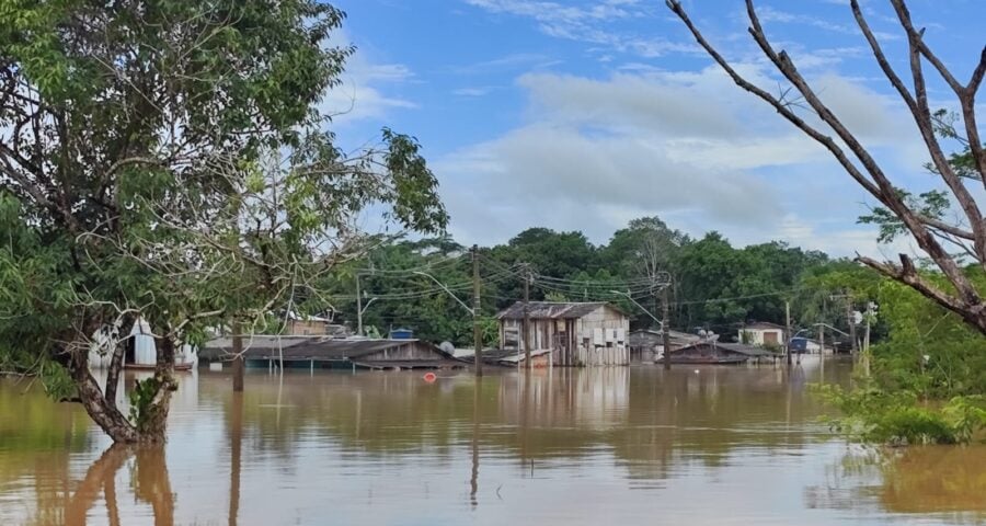 Rio Branco enfrenta segunda maior cheia - Foto: Chields souza