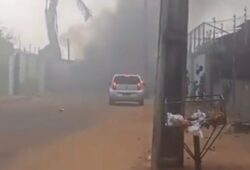 Carro pega fogo em Boa Vista