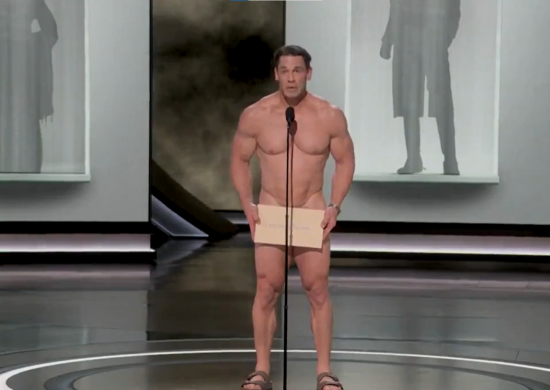 John Cena aparece sem roupas no palco do Oscar 2024 - Foto: Reprodução/X @europecentrral