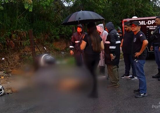 Jovem é morto com tiro nas nádegas na Zona Norte de Manaus. Foto: Reprodução/TV Norte Amazonas