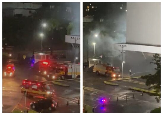 Princípio de incêndio atinge Shopping Ponta Negra - Foto: Reprodução/WhatsApp
