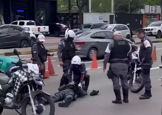 Policial Militar é atropelado em Manaus - Foto: Reprodução/WhatsApp