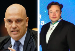 Alexandre de Moraes e Elon Musk - Foto: Clauber Cleber Caetano/PR e Agência Brasil