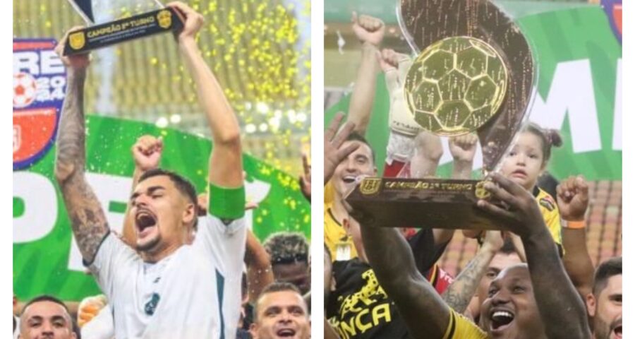 Manaus conquistou o segundo turno do Barezão 2024 e o Amazonas conquistou o primeiro turno - Fotos: Deborah Melo/FAF e Cauê Pontes