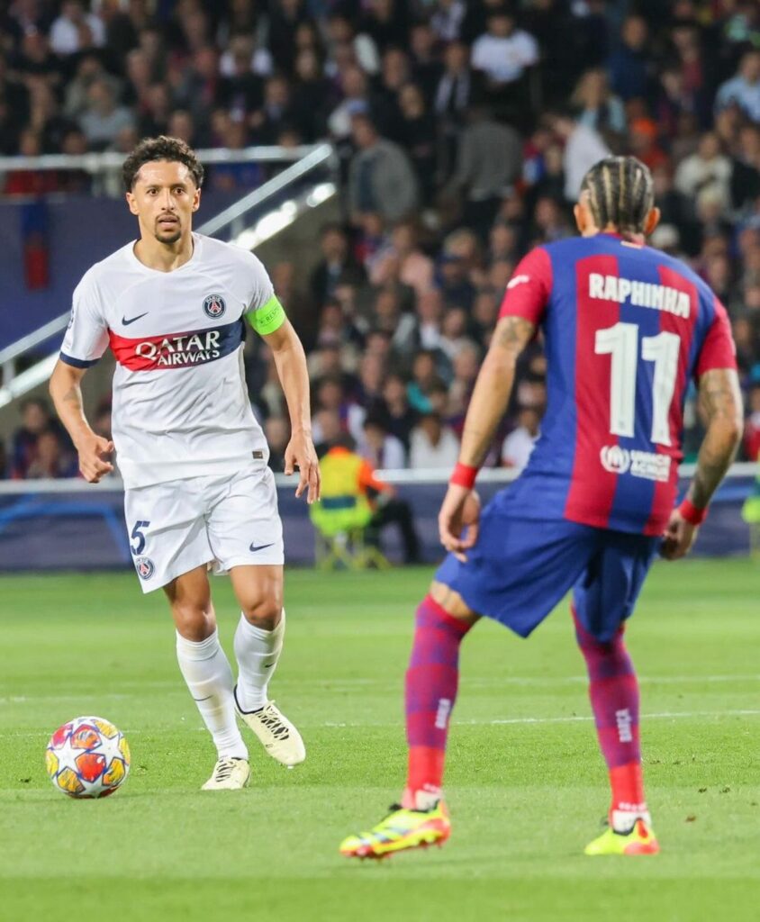 Marquinhos teve grande atuação diante do Barcelona - Foto: Reprodução / Instagram @psg