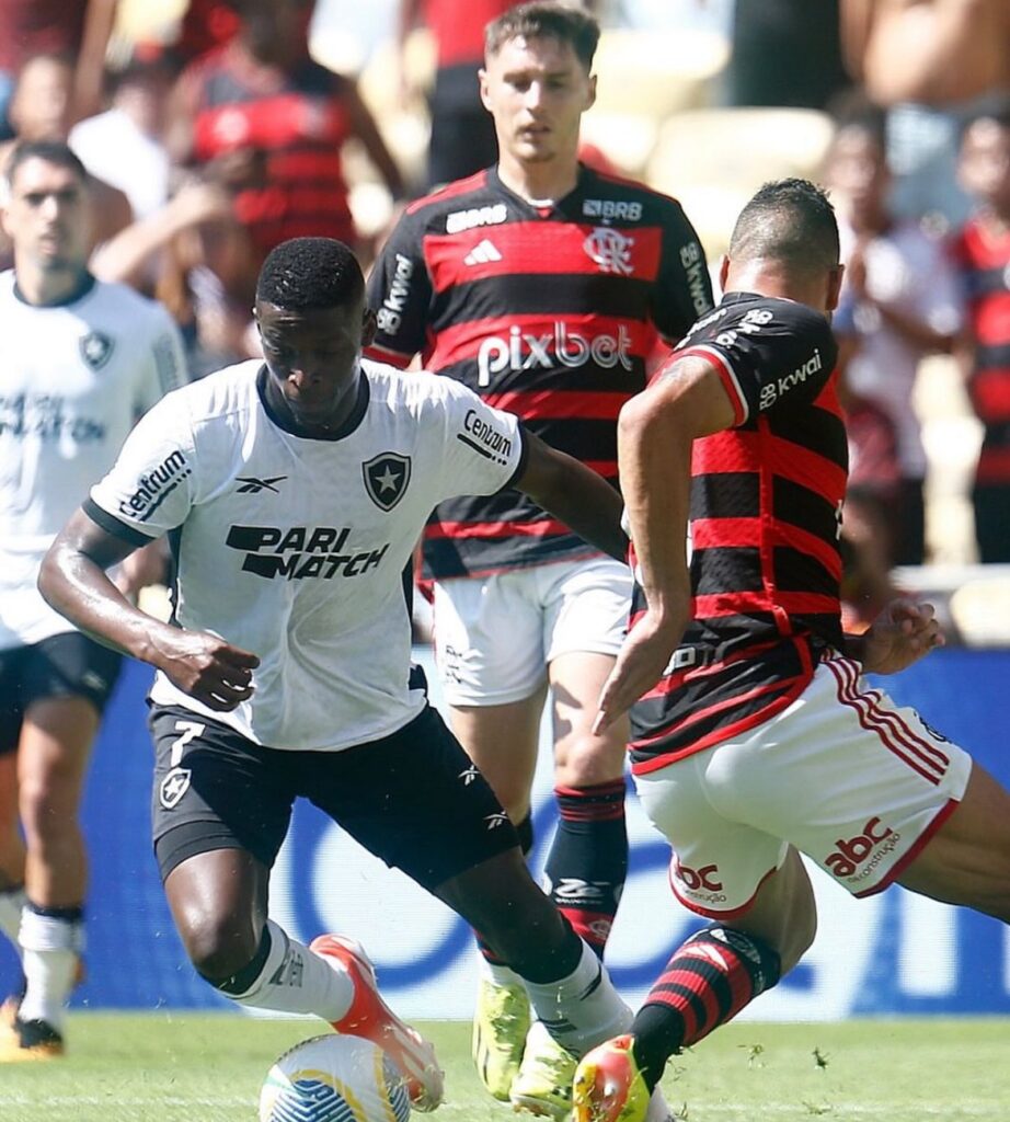 O Botafogo, com nove, assumiu a ponta do Brasileirão - Foto: Vitor Silva/BFR