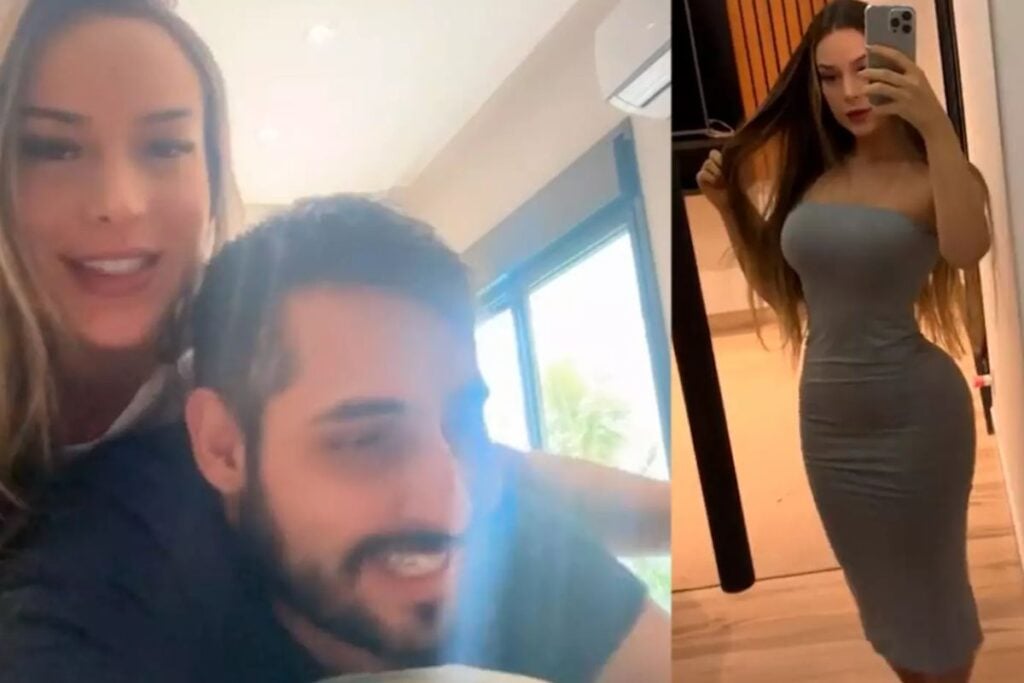 Gabriella mostrou imagens de sua rotina como esposa troféu. Imagem: Reprodução/Tik Tok