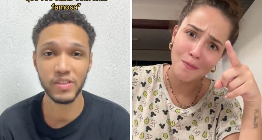 Tik Toker disse que Deus o mostrou que ele vai se casar com Mharessa Fernanda. Imagem: Reprodução/Tik Tok