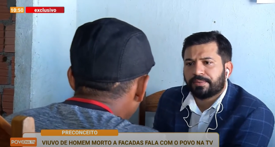 Viúvo contou detalhes sobre o marido morto a facadas pelos irmãos - Foto: Reprodução/TV Norte Amazonas