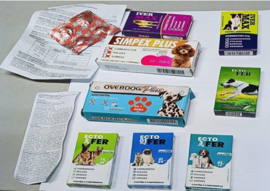 Medicamentos falsos para animais eram vendidos em pet shops - Foto: Divulgação/PCAM