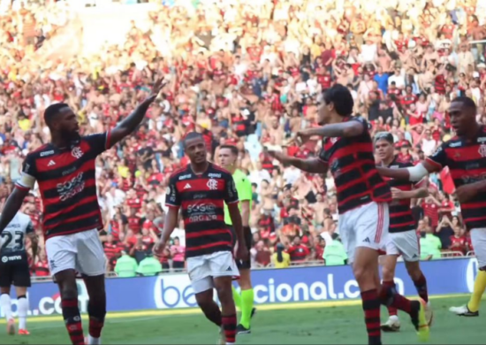 Flamengo o Corinthians por 2x0 - Foto: Reprodução/Instagram @flamengo