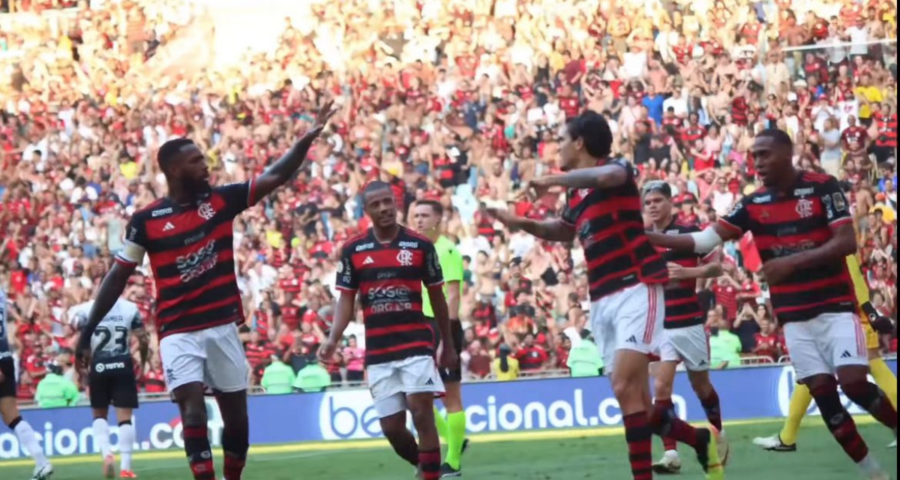 Flamengo o Corinthians por 2x0 - Foto: Reprodução/Instagram @flamengo
