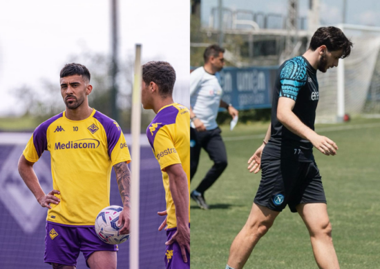 Fiorentina e Napoli se enfrentam pela penúltima rodada do Campeonato Italiano da atual temporada - Fotos: Reprodução/Instagram @acffiorentina e @officialsscnapoli