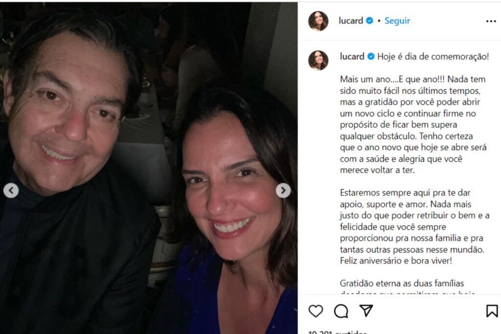 Luciana Cardoso faz post de aniversário ao marido