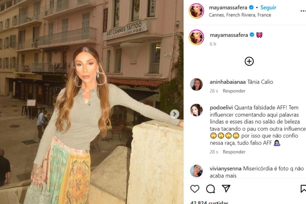 Maya Massafera pousando em Cannes