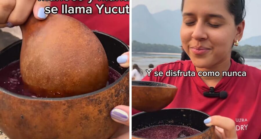 Influenciadora mostrou como é o açaí venezuelano - Foto: Reprodução/TikTok/@fathimadelamazonas