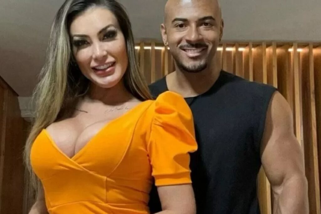 Andressa Urach ao lado do namorado, Lucas Matheus. Imagem: Reprodução/Instagram