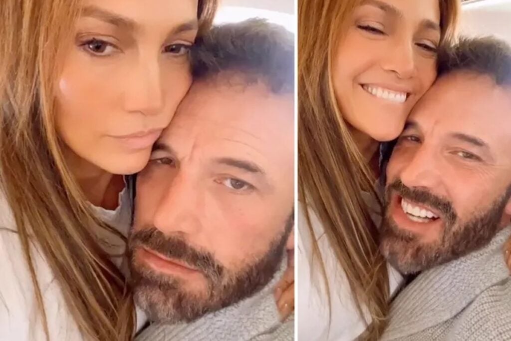 Jennifer Lopez ao lado do marido, Ben Affleck. Imagem: Reprodução/Instagram