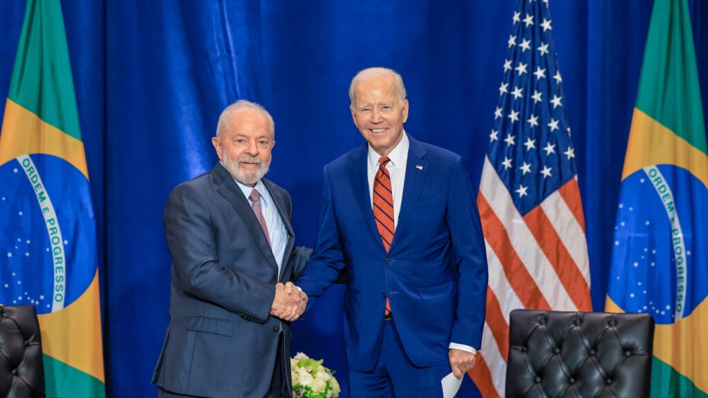 Presidente da República, Luiz Inácio Lula da Silva, se encontra com o Presidente dos Estados Unidos, Joe Biden, em Nova York. Foto: Ricardo Stuckert/PR