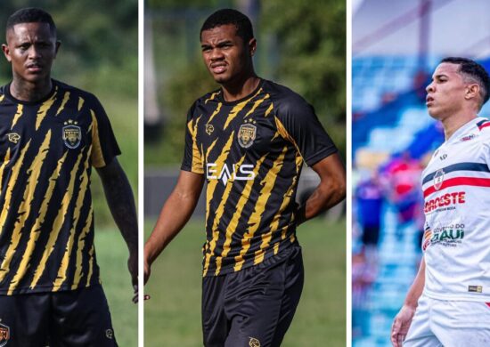 Amazonas emprestou três jogadores para o GFK Tikves, da Macedônia do Norte - Fotos: João Normando/AMFC e Vitória Guimarães/River AC