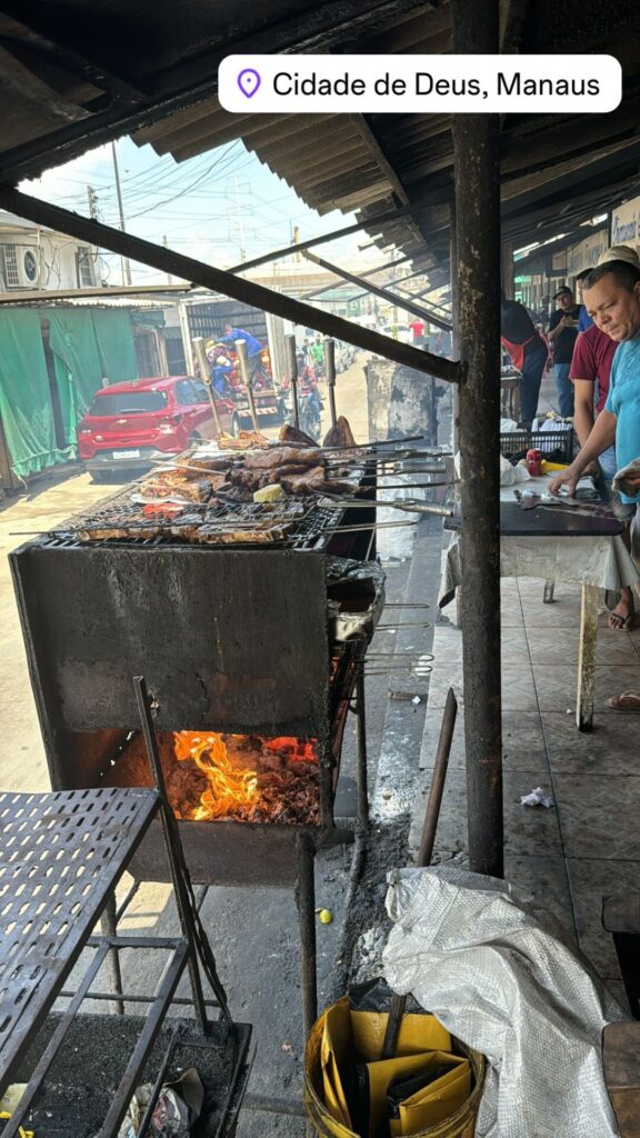 Jogadores do Amazonas almoçam em restaurante da Feira do Produtor - Foto: Reprodução/Instagram @99sassa