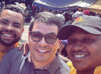 Jogadores do Amazonas se reuniram para almoçar na Feira do Produtor - Foto: Reprodução/Instagram @99sassa