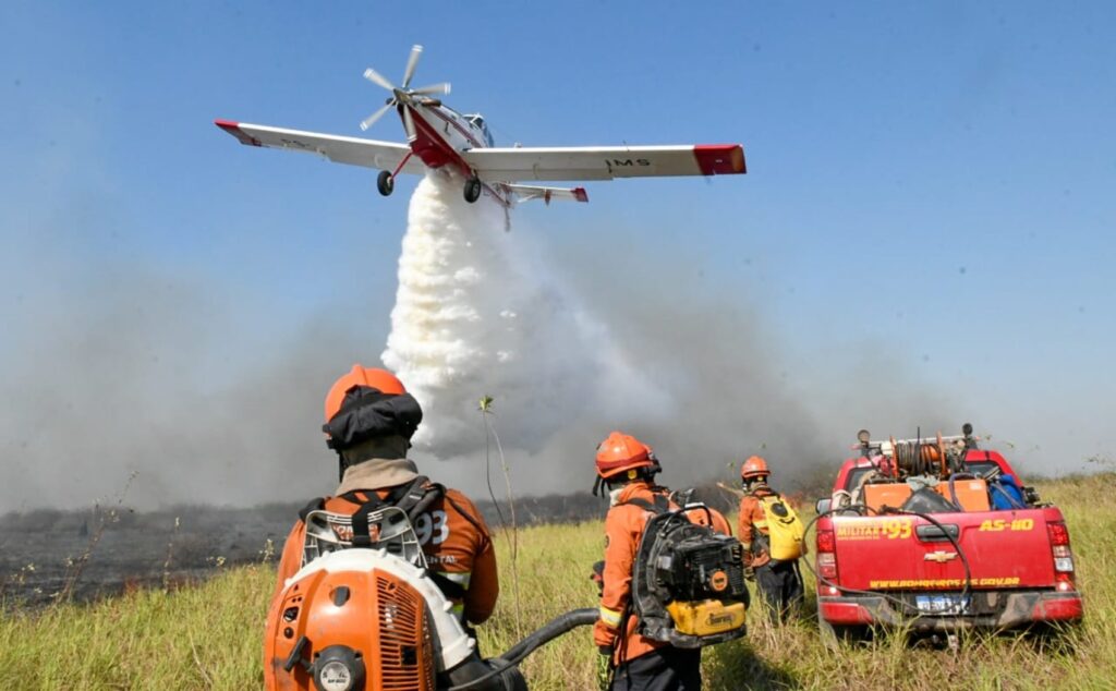 Governo de MS declara situação de emergência em cidades afetadas por incêndios florestais. Foto: Bruno Rezende/MS