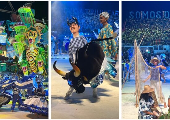Caprichoso leva tradições na arena do bumbódromo durante o Festival de Parintins - Foto: Bárbara Fernandes/Portal Norte