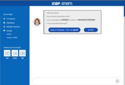 Pagina de inscrição para o Enem 2024