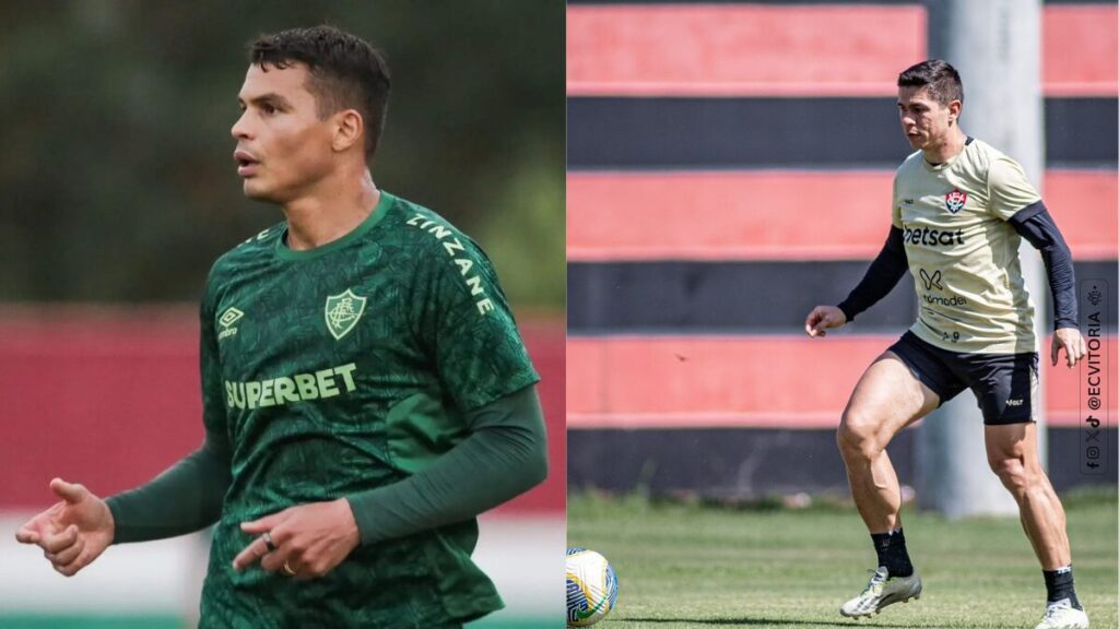 Fluminense e Vitória estão na zona de rebaixamento - Fotos: Lucas Merçon/Fluminense e Victor Ferreira/Vitória