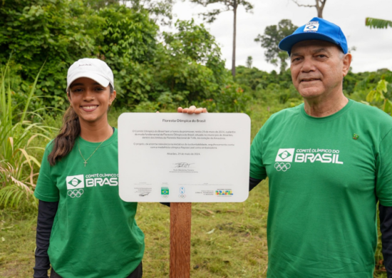 Rayssa Leal participou do lançamento do projeto Floresta Olímpica do Brasil - Foto: Marina Ziehe/COB