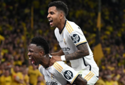 Vinicius Júnior comemora seu gol com Rodrygo - Foto: Reprodução/Instagram @realmadrid