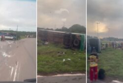 Acidente de ônibus de quadrilha junina em Roraima