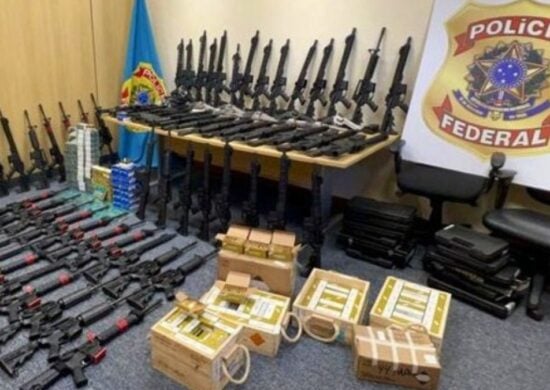 Armas apreendidas pela polícia