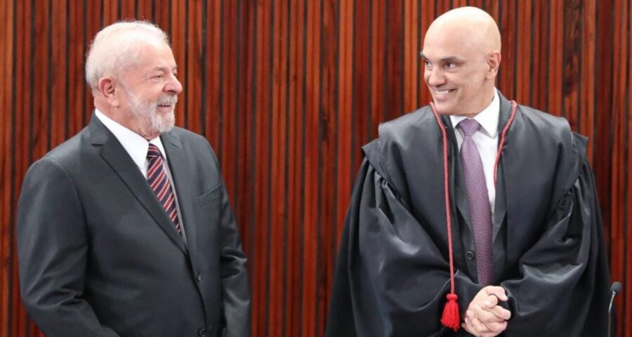 Alexandre de Moraes e Lula no dia da diplomação no TSE; Foto: Antonio Augusto/TSE