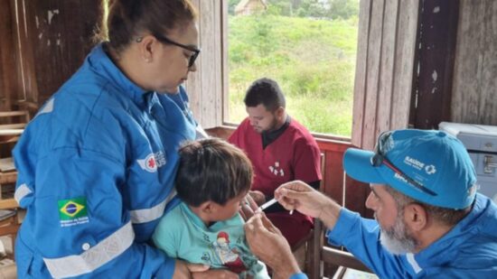 Força Nacional do SUS já promoveu vacinação de 1.165 pessoas contra a influenza A