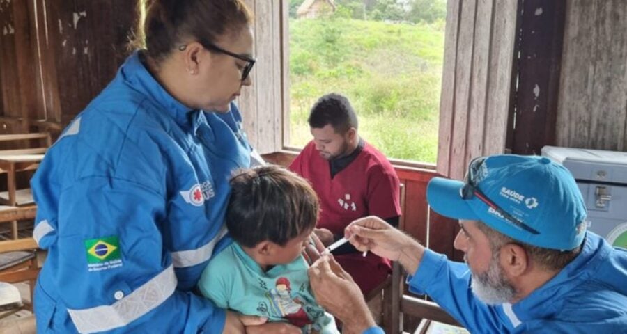 Força Nacional do SUS já promoveu vacinação de 1.165 pessoas contra a influenza A
